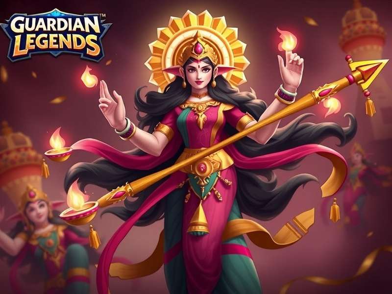 Guardian Legends Diwali event featuring Lakshmi god skin